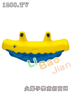 麗寶健魚(yú)形雙人搖馬扭扭車(chē)