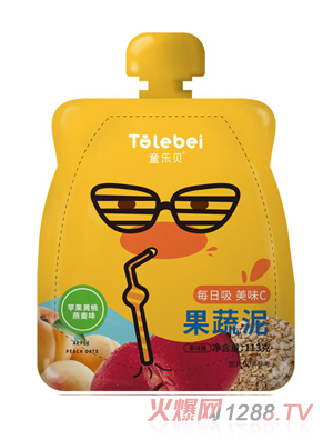 童樂(lè)貝果蔬泥蘋(píng)果黃桃燕麥味